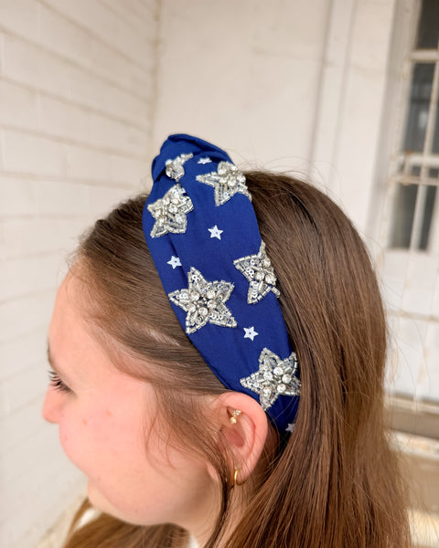 STARS ARE BRIGHT HEADBAND - NAVY - Salty Lime Boutique