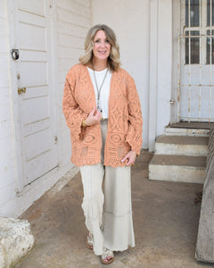 CHAI VIBES CROTCHED OPEN CARDIGAN BY POL - GINGER