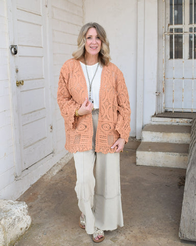 CHAI VIBES CROTCHED OPEN CARDIGAN BY POL - GINGER