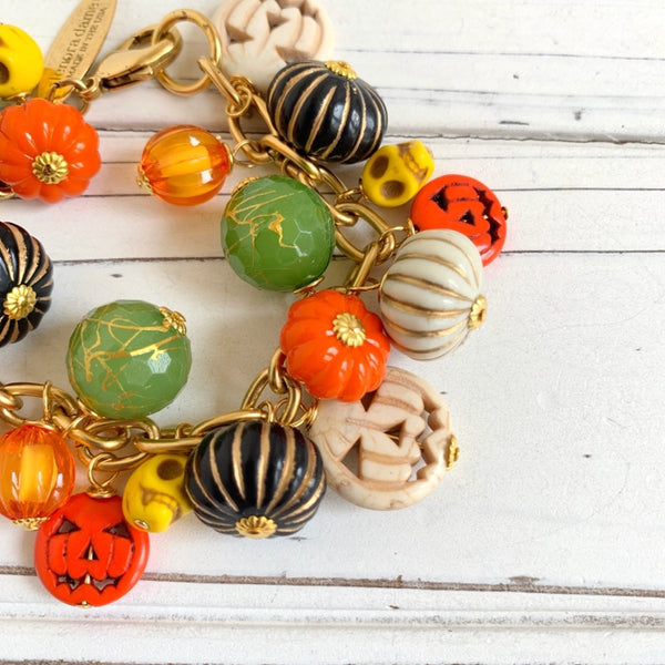 PUMPKIN KING HALLOWEEN CHARM BRACELET