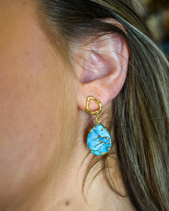 TURQUOISE DROP EARRING