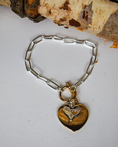 DOUBLE THE LOVE CHARM BRACELET