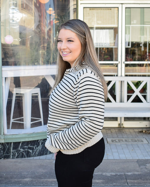 COLETTE STRIPED SWEATER TOP