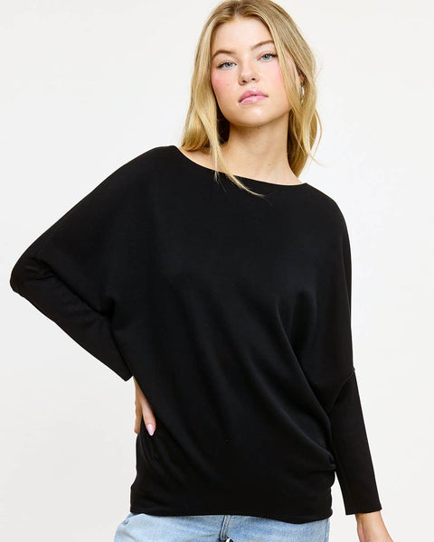Claudia Long Sleeve Top - Black