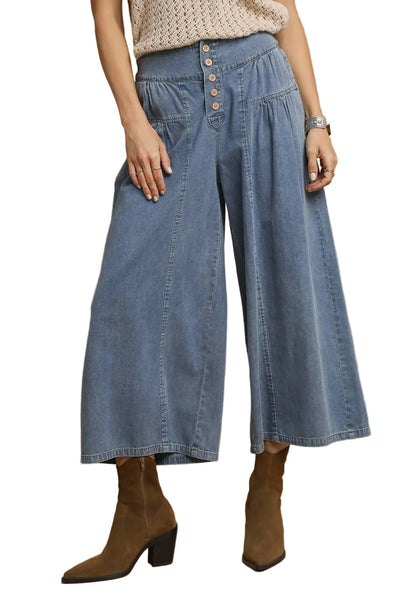 PAULETTE CULOTTES BY UMGEE - LT. DENIM