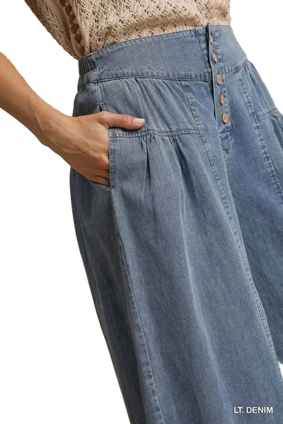 PAULETTE CULOTTES BY UMGEE - LT. DENIM