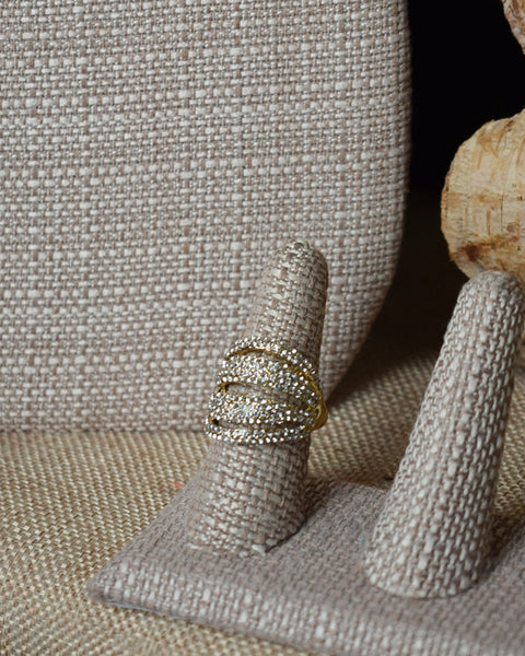 COCKTAIL CRYSTALS STRETCHY RING - 2 COLORS - Salty Lime Boutique