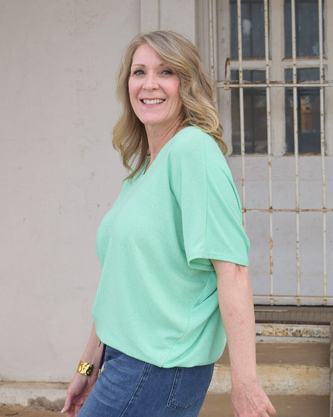 THE MARGO TOP - SEAFOAM - Salty Lime Boutique