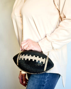 FOOTBALL BLING CLUTCH - 2 COLORS