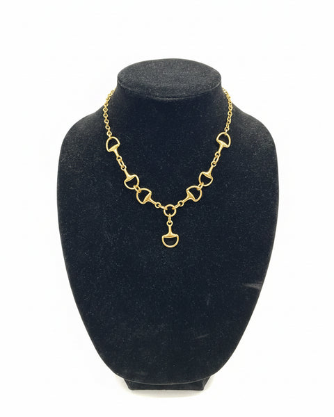 HORSEBIT CHAIN NECKLACE - GOLD - Salty Lime Boutique