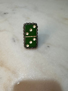 GREEN DOMINO RING