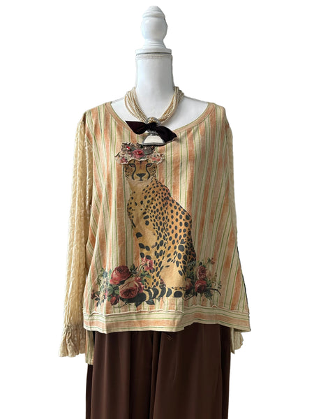 LEOPARD GARDEN SWEATSHIRT BY A RARE BIRD