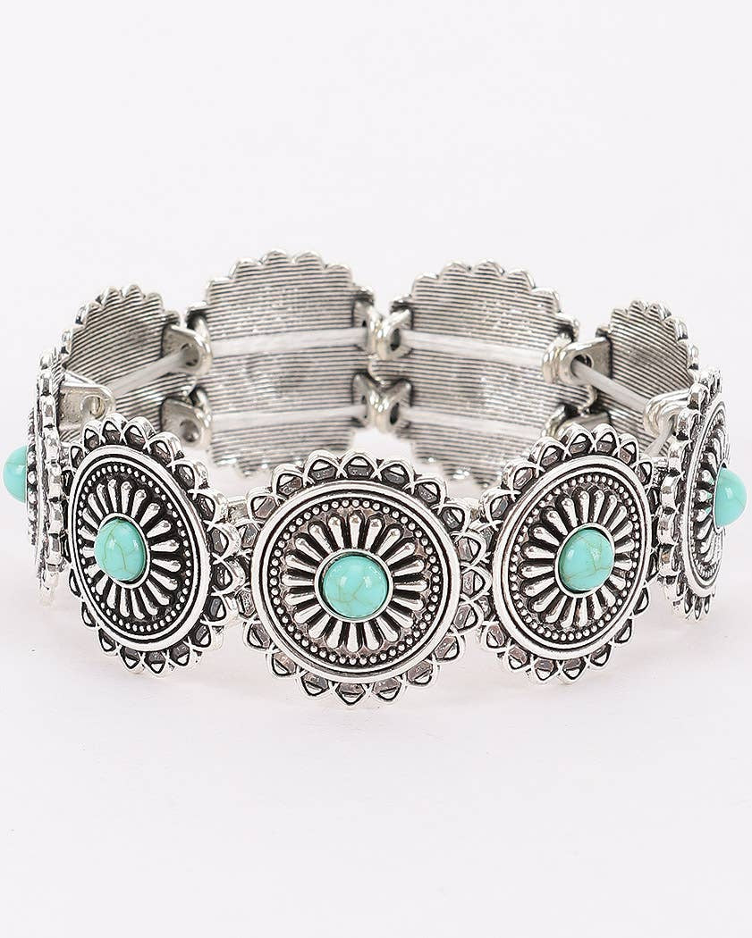 TURQUOISE CONCHO BRACELET