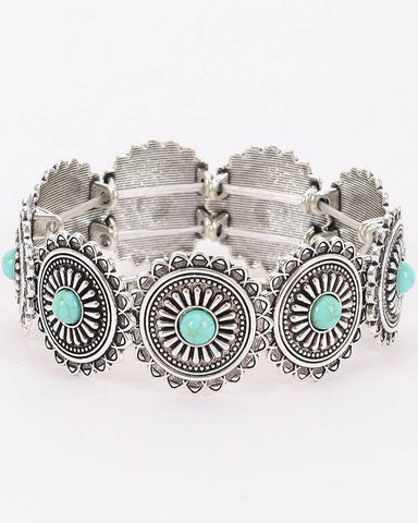 TURQUOISE CONCHO BRACELET