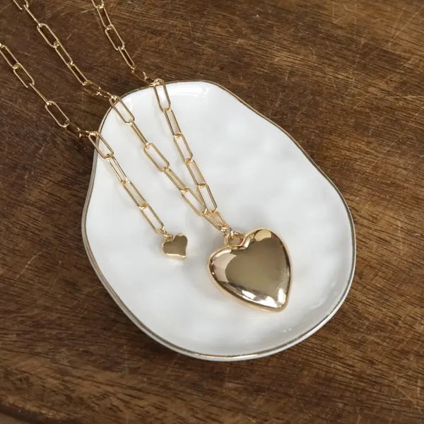 LOVE YOU LONG TIME HEART NECKLACE