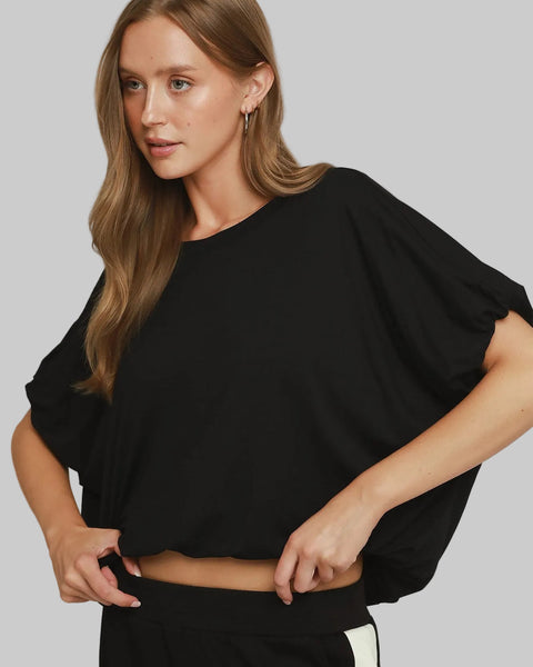 Head In The Clouds Knit Top by Umgee - Black