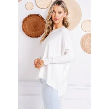 Quinn Oversized Pullover Sweater - White