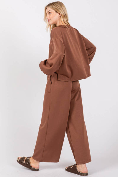 DEMI TOP AND PANT SET -  PINK