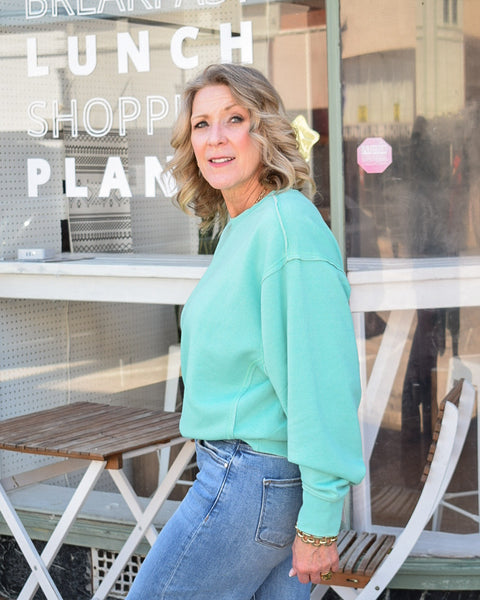 REST DAY SWEATSHIRT - TURQUOISE