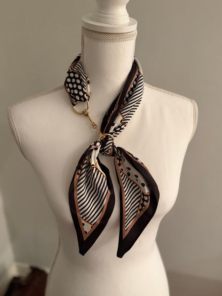 Twilly Scarf with Horsebit Ring - 4 Colors