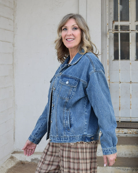 DENIM JACKET BY RISEN - Salty Lime Boutique