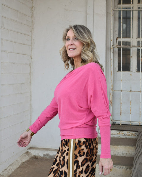 ELLA TOP  - KNOCKOUT PINK