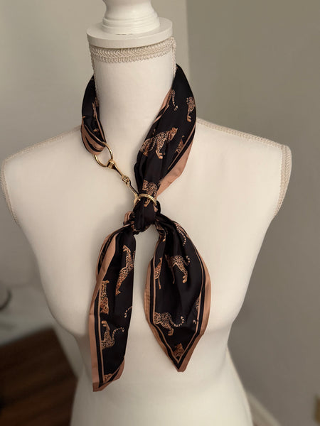 Twilly Scarf with Horsebit Ring - 4 Colors