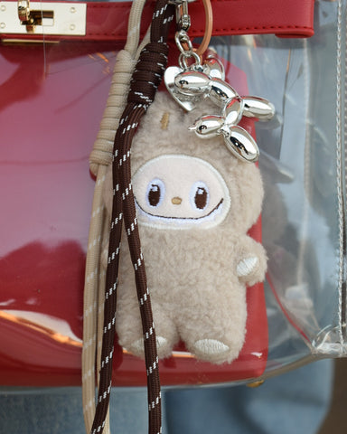 FUZZY MONSTER KEYCHAIN/PURSE CHARM - 4 COLORS