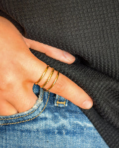 TRIPLE STACKER RING - GOLD