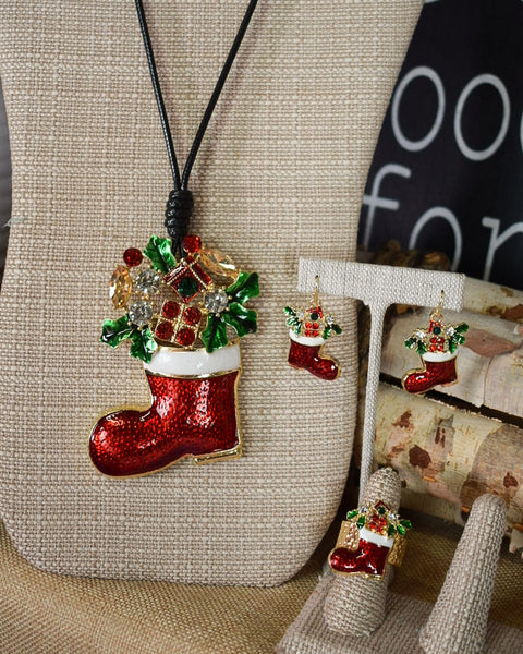 SANTA BOOTS STRETCHY RING