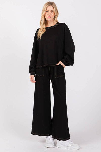 DEMI TOP AND PANT SET -  PINK