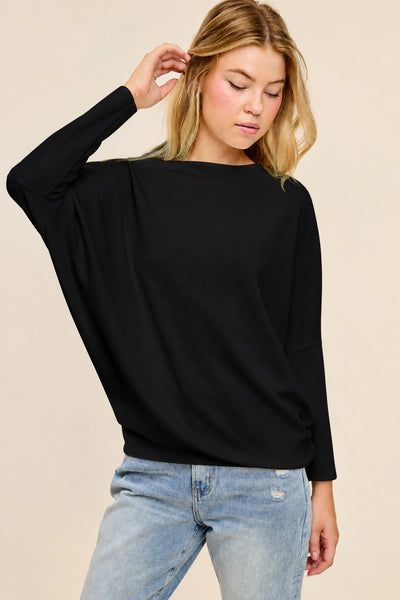 Claudia Long Sleeve Top - Black