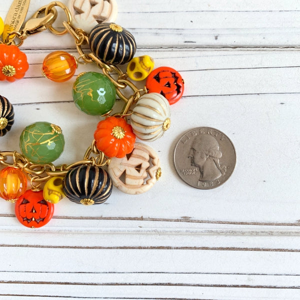 PUMPKIN KING HALLOWEEN CHARM BRACELET