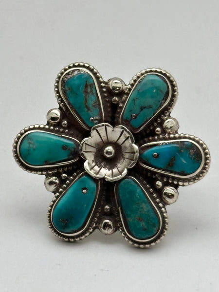 Authentic Tibetan Turquoise Adjustable Ring