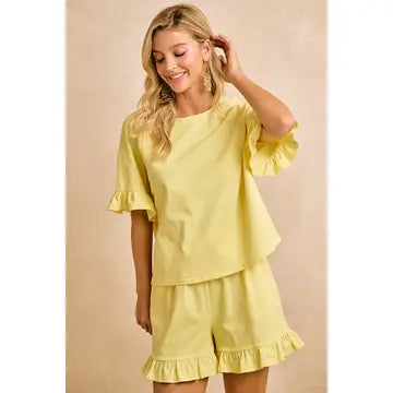 Lemon Drop Top and Short Set