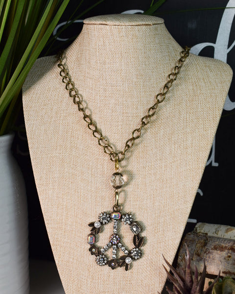 BOHO PEACE SIGN NECKLACE