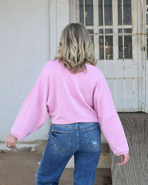 DAPHNE SCUBA TOP- BUBBLEGUM