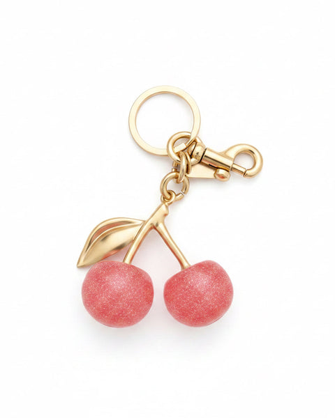 Pink Glitter Cherry Purse & Keychain Charm - Salty Lime Boutique