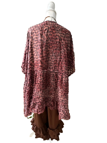DISTRESSED LEOPARD & LACE KIMONO - BY A RARE BIRD