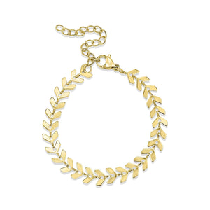 CHEVRON CHAIN BRACELET - 18K GOLD PLATED