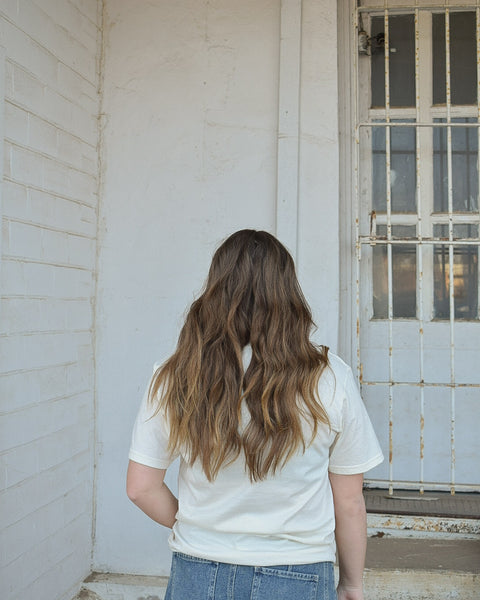 TEXAS GIRLIE GRAPHIC TEE - IVORY- REG/CURVY