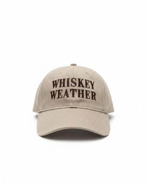Whiskey Weather Embroidered Cap - Tan