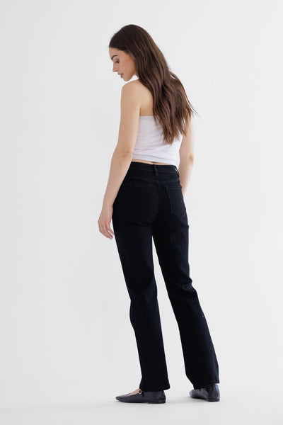 HR STRAIGHT LEG JEAN BY MICA DENIM - BLACK
