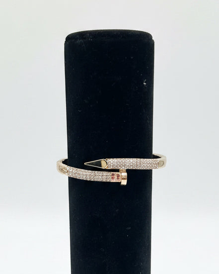 Nailhead Crystal Pavé Hinge Bracelet - 2 Colors - Salty Lime Boutique