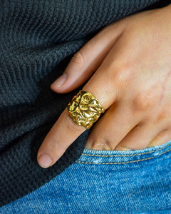 HAMMERED RING- GOLD