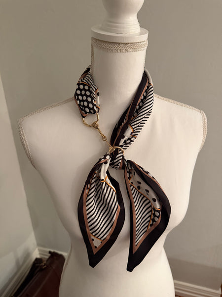 Twilly Scarf with Horsebit Ring - 4 Colors