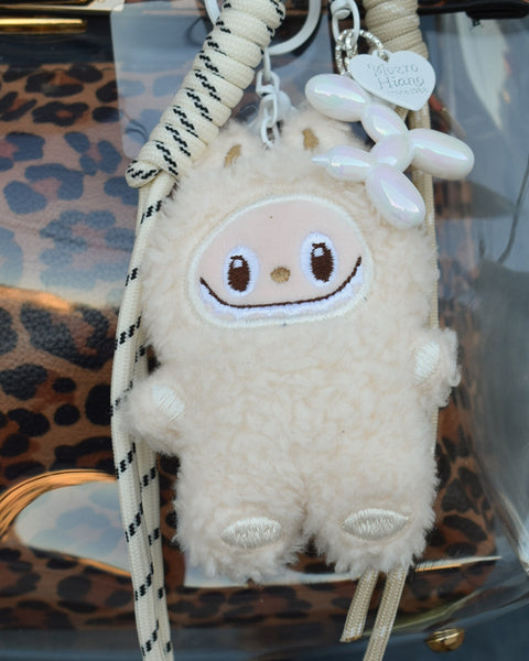 FUZZY MONSTER KEYCHAIN/PURSE CHARM - 4 COLORS