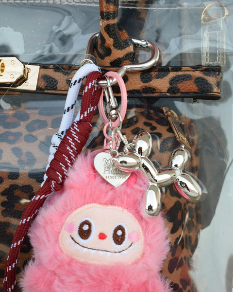 FUZZY MONSTER KEYCHAIN/PURSE CHARM - 4 COLORS
