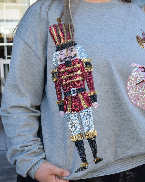 NUTCRACKER AND BALLERINA SEQUINS SWEATER