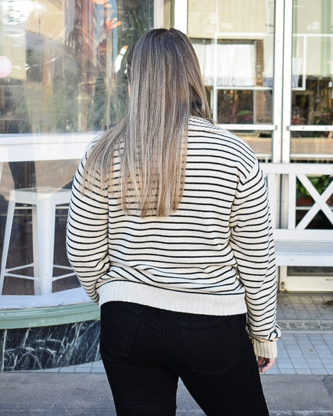 COLETTE STRIPED SWEATER TOP